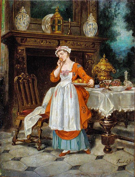 Interior with young lady